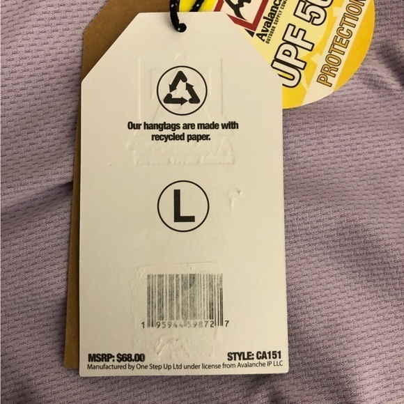 NWT AVALANCHE OUTDOOR SUPPLY Lavender Lightweight Moisture Wicking Hoodie Size L - Picture 9 of 10